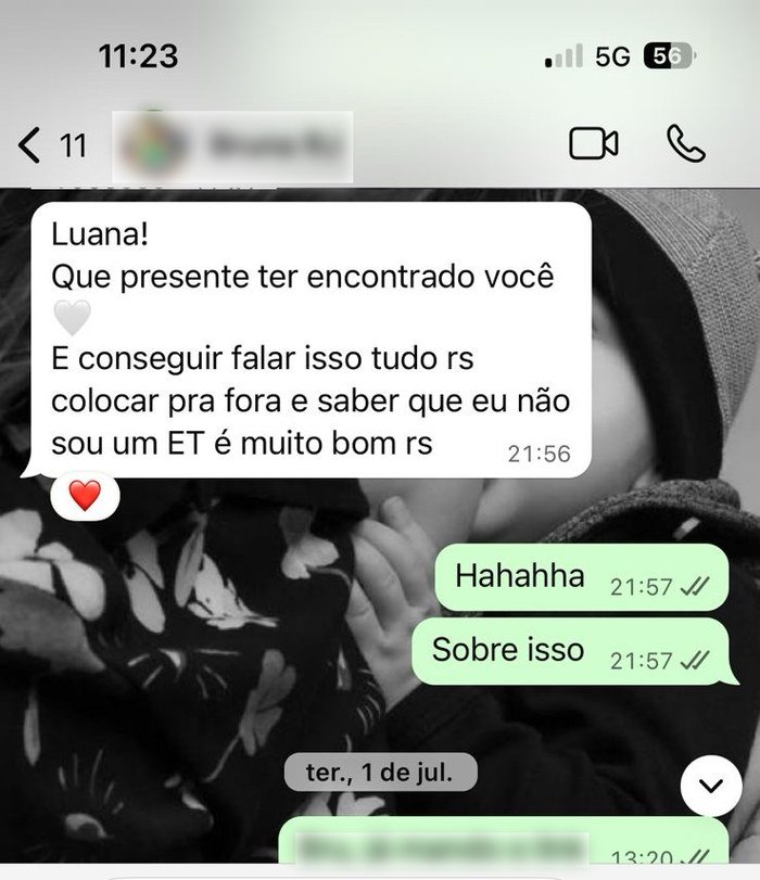 Depoimento de paciente agradecendo Luanna Hetkowskii
